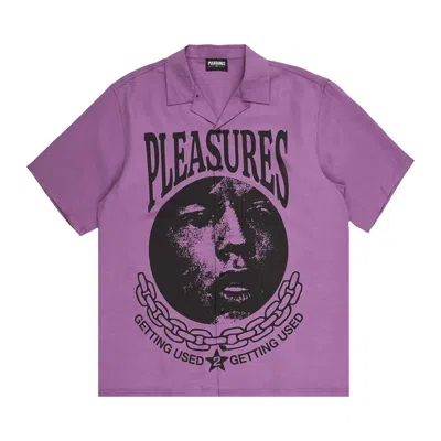 Pre-owned Pleasures Used Button Down 'purple' | Men's Size S