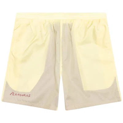 Pre-owned Pleasures Vcr Active Shorts 'cream' | Men's Size S In White
