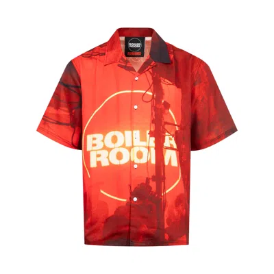 Pre-owned Pleasures Venue Button Up 'red' | Men's Size M