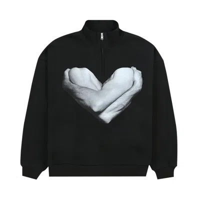 Pre-owned Pleasures Vincent Quarter Zip 'black' | Men's Size Xl