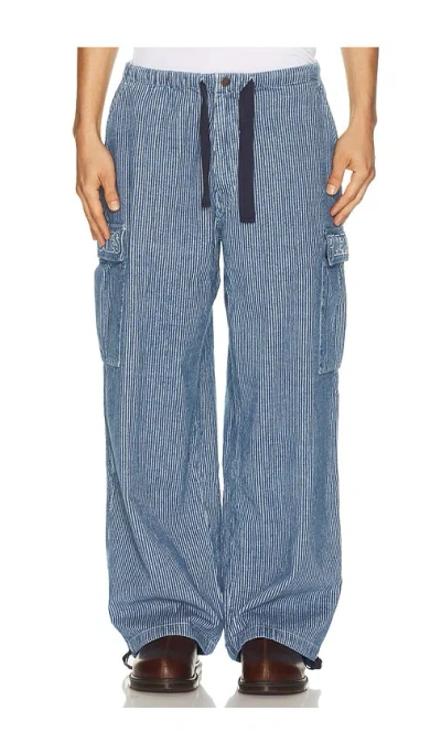 Pleasures Visitor Cargo Pants In Blue