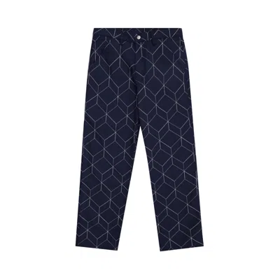 Pre-owned Pleasures Vocal Utility Pants 'navy' In Blue