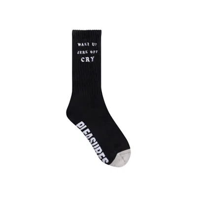 Pre-owned Pleasures Wake Up Socks 'black' | Men's Size Onesize