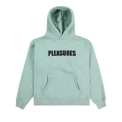Pre-owned Pleasures Wave Quilted Hoodie 'matcha' | Green | Men's Size L