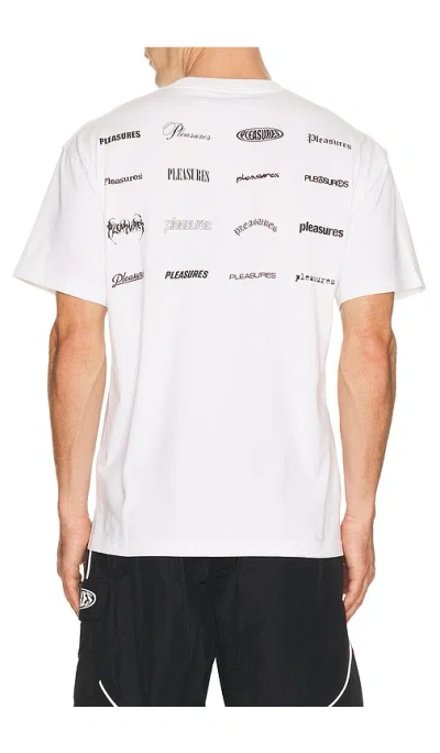 Pleasures Wordmark T-shirt In White