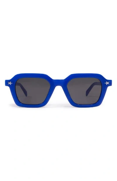 Pleasures X Akila Era 46mm Small Rectangular Sunglasses In Blue