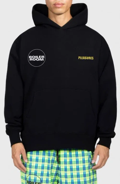 Pleasures X Boiler Room Clownfish Oversize Graphic Hoodie In Black