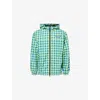 Pleasures X Boiler Room Mens  Practice Check-print Hooded Cotton-blend Jacket Neon Xl In Blue