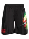 Pleasures X Daft Punk Graphic Track Shorts In Black