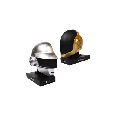 Pre-owned Pleasures X Daft Punk Helmets Bookend 'metallic' | Silver | Men's Size Onesize