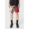 Pleasures X Daft Punk Interstella Satin Shorts In Multi