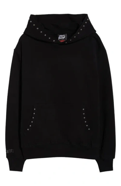 Pleasures X Daft Punk Lucky Studded Hoodie In Black