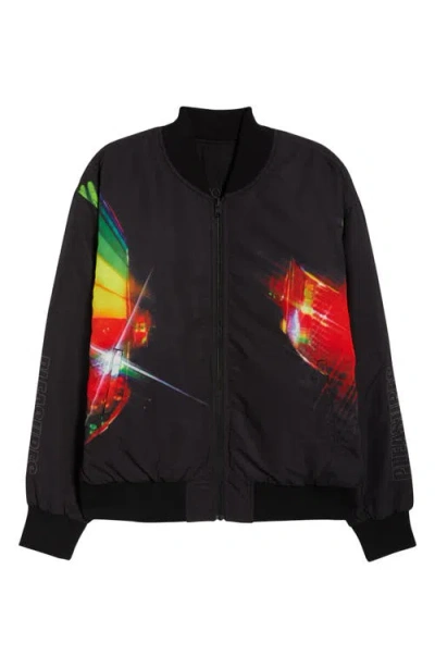 Pleasures X Daft Punk Reversible Bomber Jacket In Black