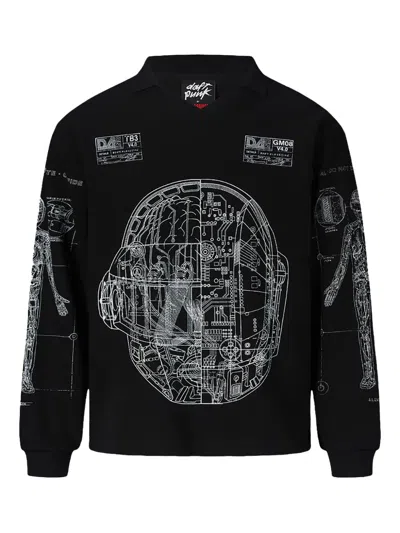 Pleasures X Daft Punk Schematic Long-sleeved Shirt In Black