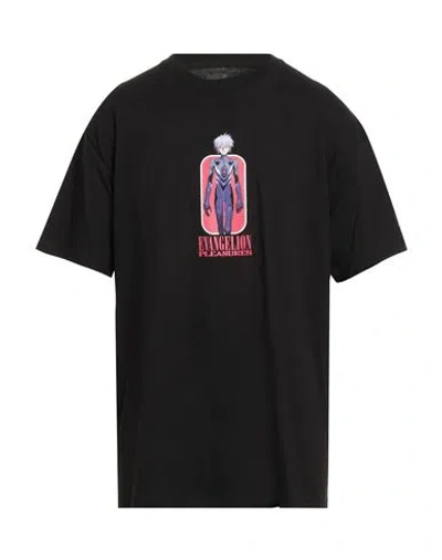 Pleasures X Evangelion Man T-shirt Black Size Xl Cotton