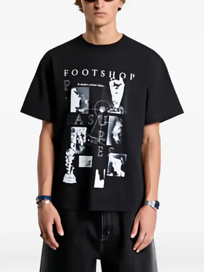 Pleasures X Ftshp Museum Graphic-print T-shirt In Black