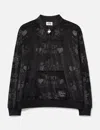 Pleasures X Juicy Couture Crest Velour Quarter Zip In Black