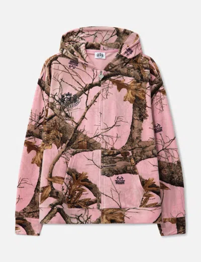 Pleasures X Juicy Couture Realtree Velour Hoodie In Pink