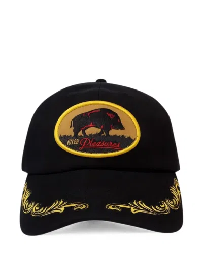 Pleasures X Luter Embroidered Logo-patch Cap In 黑色