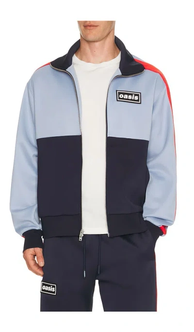 Pleasures X Oasis Forever Track Jacket In Blue