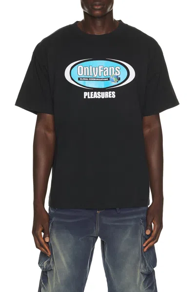 Pleasures X Onlyfans Communications T-shirt In Black