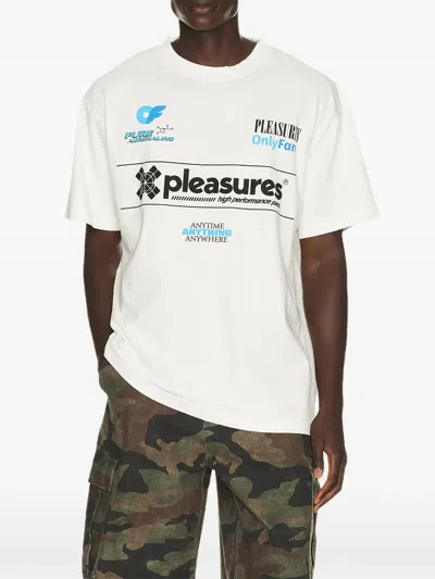 Pleasures X Onlyfans Helmet T-shirt In White