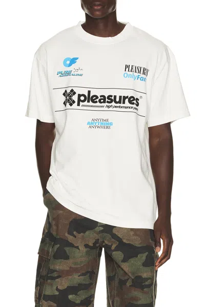 Pleasures X Onlyfans Helmet T-shirt In White