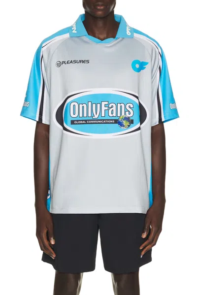 Pleasures X Onlyfans Jersey In Blue