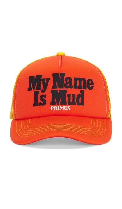 Pleasures X Primus Mud Trucker Hat In Orange
