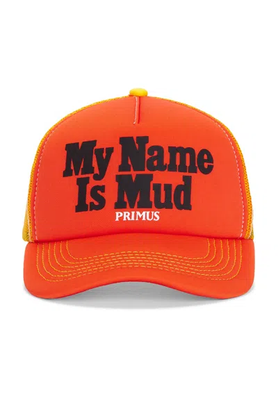 Pleasures X Primus Mud Trucker Hat In Orange