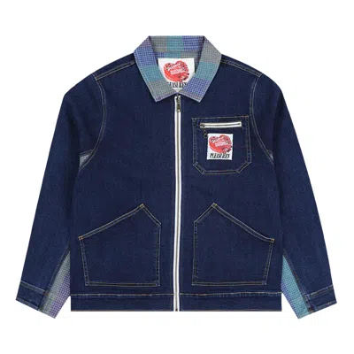 Pre-owned Pleasures X Richard Bernstein Cake Denim Jacket 'indigo' | Blue | Men's Size Xl