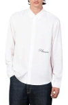 Pleasures X Richard Bernstein Pilule Graphic Lyocell Button-up Shirt In White