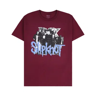 Pre-owned Pleasures X Slipknot Compass T-shirt 'burgundy' In Red