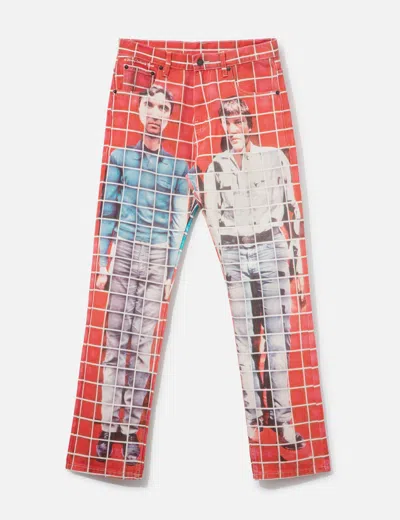Pleasures X Talking Heads Buildings Straight Leg Jeans In Multi