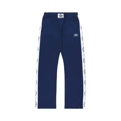 Pre-owned Pleasures X Umbro Mens Bootcut Track Pants 'navy' | Blue | Men's Size S