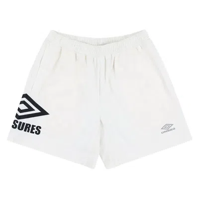Pre-owned Pleasures X Umbro Mens Classic Shorts 'cream' | Men's Size Xl