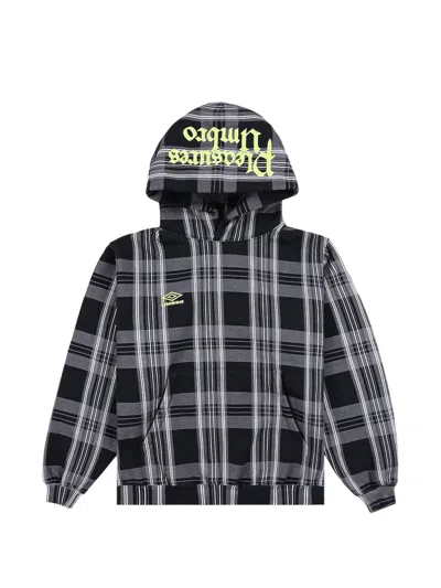 Pleasures X Umbro Spine Plaid Hoodie In Multi