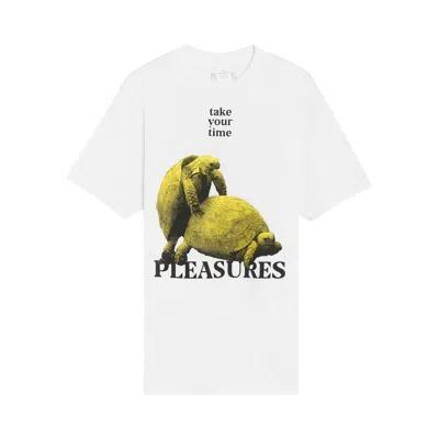 Pre-owned Pleasures Your Time T-shirt 'white'