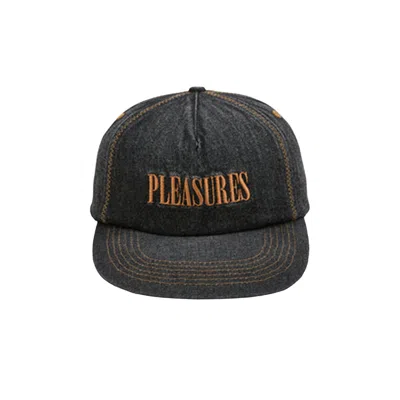 Pre-owned Pleasures Zig Zag Denim Cap 'black' | Men's Size Onesize