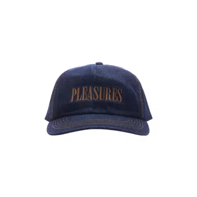 Pre-owned Pleasures Zig Zag Denim Cap 'indigo' | Blue | Men's Size Onesize