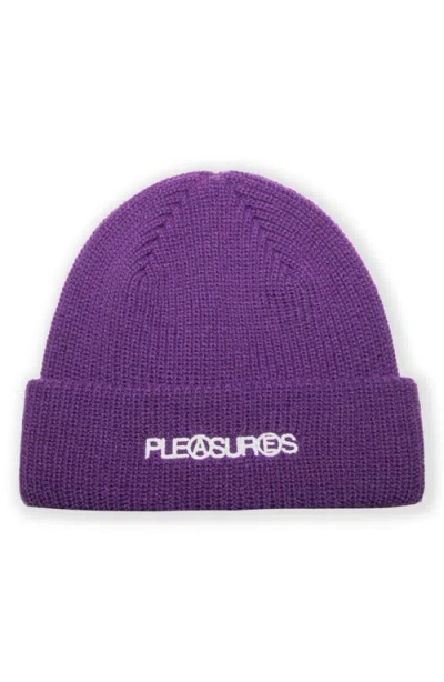 Pleasures Zine Beanie In Purple