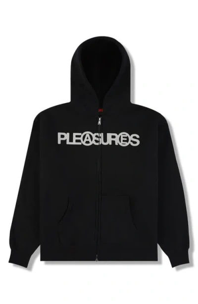 Pleasures Zine Zip Hoodie In Black