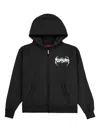 Pleasures Zip Hoodie In Black