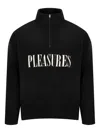 Pleasures Onyx Oversize Half Zip Fleece Pullover In Black