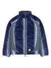 Pleasures Zebra Stripe Fuzzy Jacket In Blue