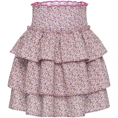 Pleat Kids' Girl's Petals Sally Skirt In Violet In Multi