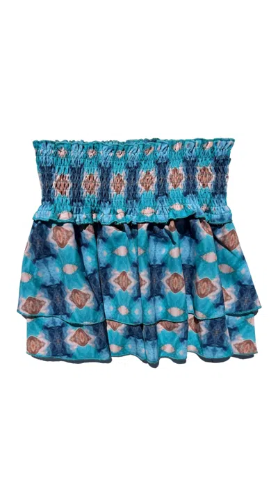 Pleat Kids' Girl's Scottie Skirt In Blue Brown In Multi