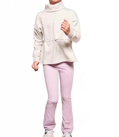 Pleat Kids' Girls Florie Flare Leggings In Lilac In Pink