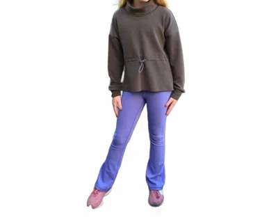 Pleat Kids' Girls Florie Flare Leggings In Purple