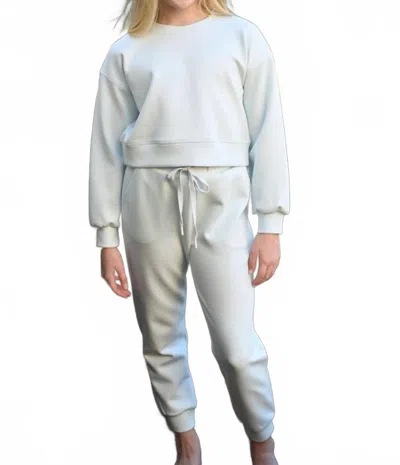 Pleat Kids' Girls Lana Joggers In Frost In Gray